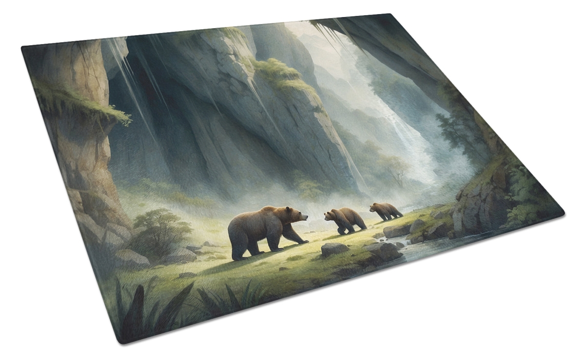 DAC7650LCB 15 x 12 in. Cave Bears Glass Cutting Board