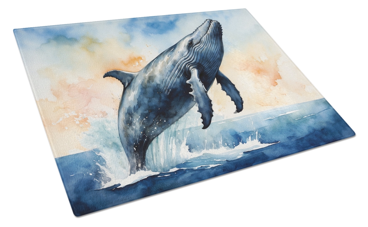 DAC7670LCB 15 x 12 in. Humpback Whale Breaching Glass Cutting Board