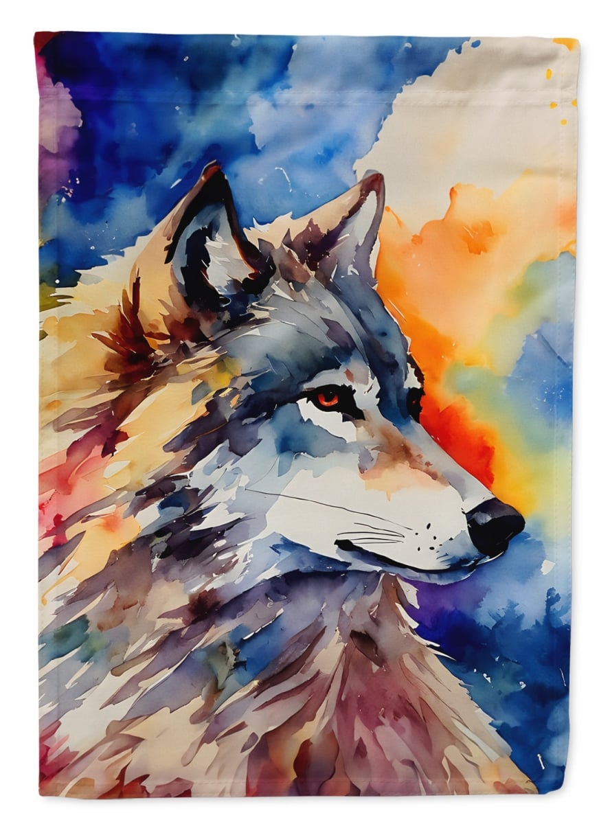 DAC3008CHF 40 x 28 in. Wolves Wolf House Flag
