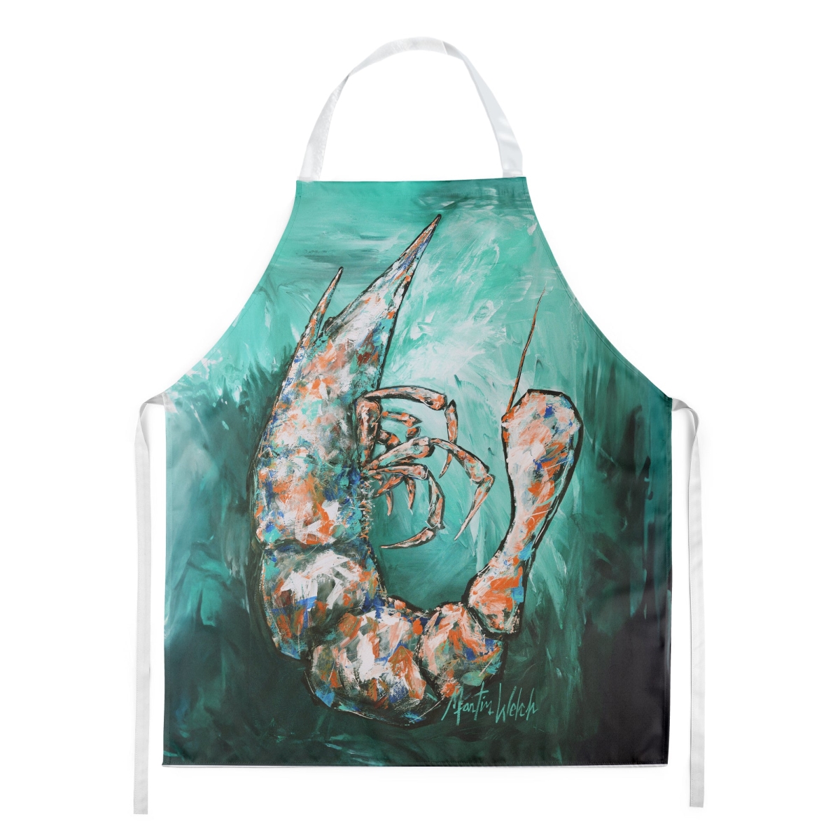 MW2005APRON 30 x 27 in. A Touch of Blue Shrimp Apron