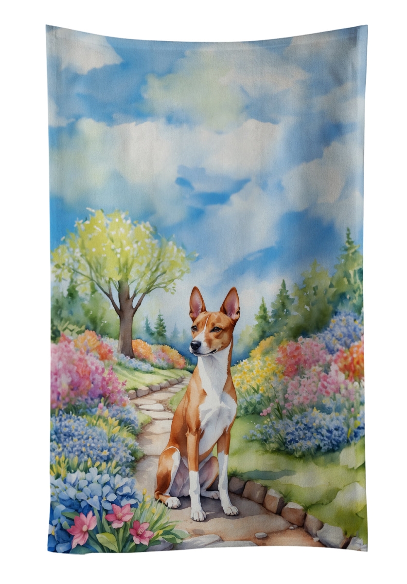 DAC6558KTWL 25 x 15 in. Basenji Spring Garden Kitchen Towel
