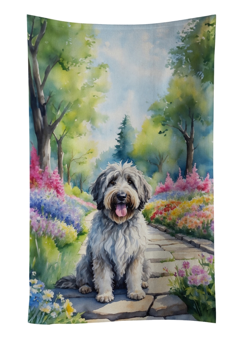 DAC6566KTWL 25 x 15 in. Bergamasco Sheepdog Spring Path Kitchen Towel