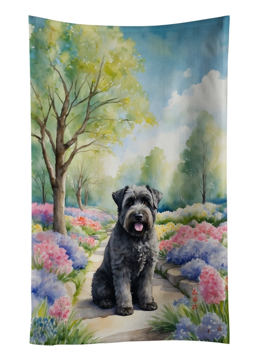 DAC6579KTWL 25 x 15 in. Bouvier des Flandres Spring Path Kitchen Towel
