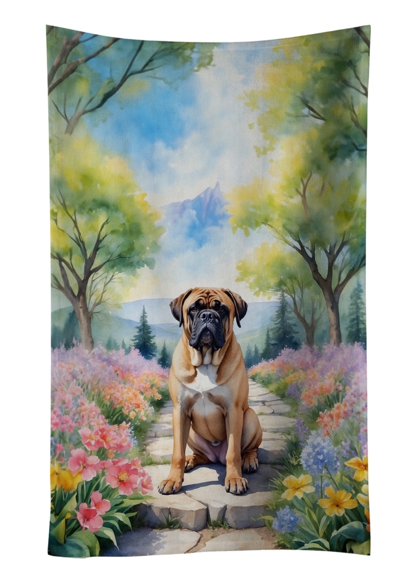 Picture of Carolines Treasures DAC6588KTWL 25 x 15 in. Bullmastiff Spring Path Kitchen Towel
