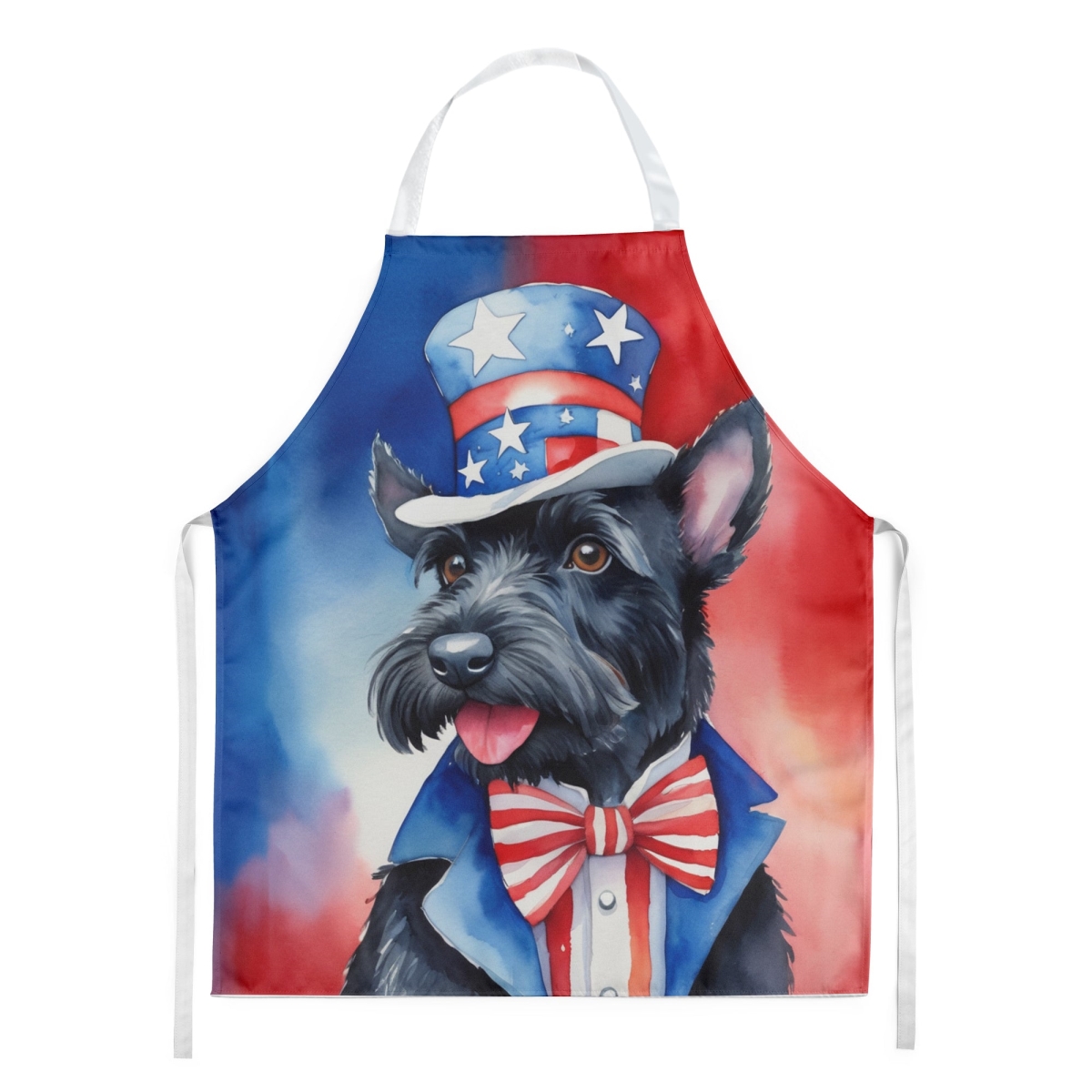 Picture of Carolines Treasures DAC5798APRON 30 x 27 in. Scottish Terrier Patriotic American Apron