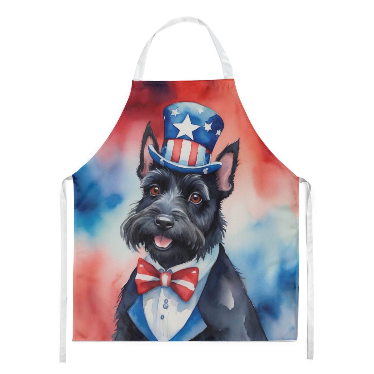 Picture of Carolines Treasures DAC5799APRON 30 x 27 in. Scottish Terrier Patriotic American Apron