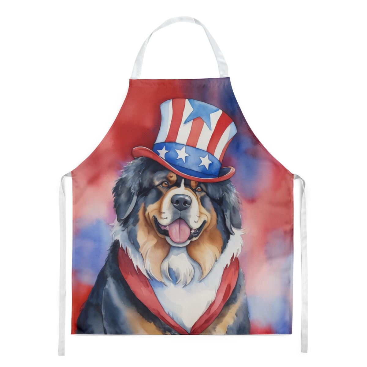 Picture of Carolines Treasures DAC5809APRON 30 x 27 in. Tibetan Mastiff Patriotic American Apron