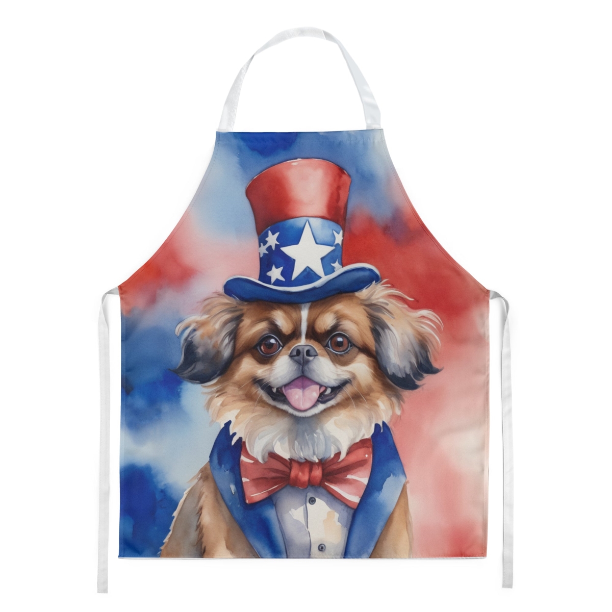 Picture of Carolines Treasures DAC5810APRON 30 x 27 in. Tibetan Spaniel Patriotic American Apron