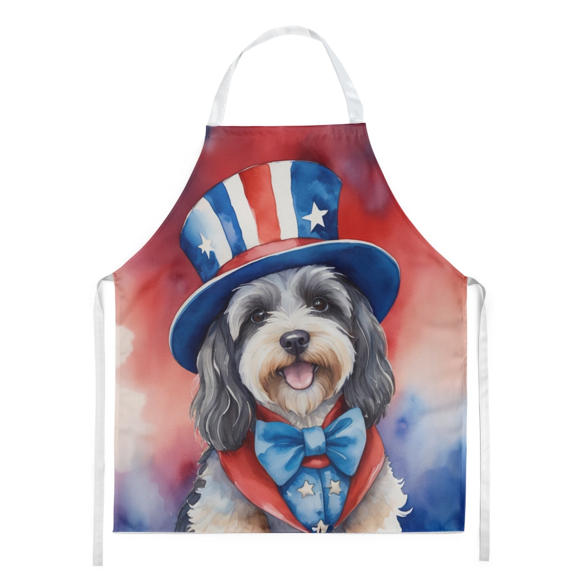 Picture of Carolines Treasures DAC5811APRON 30 x 27 in. Tibetan Terrier Patriotic American Apron