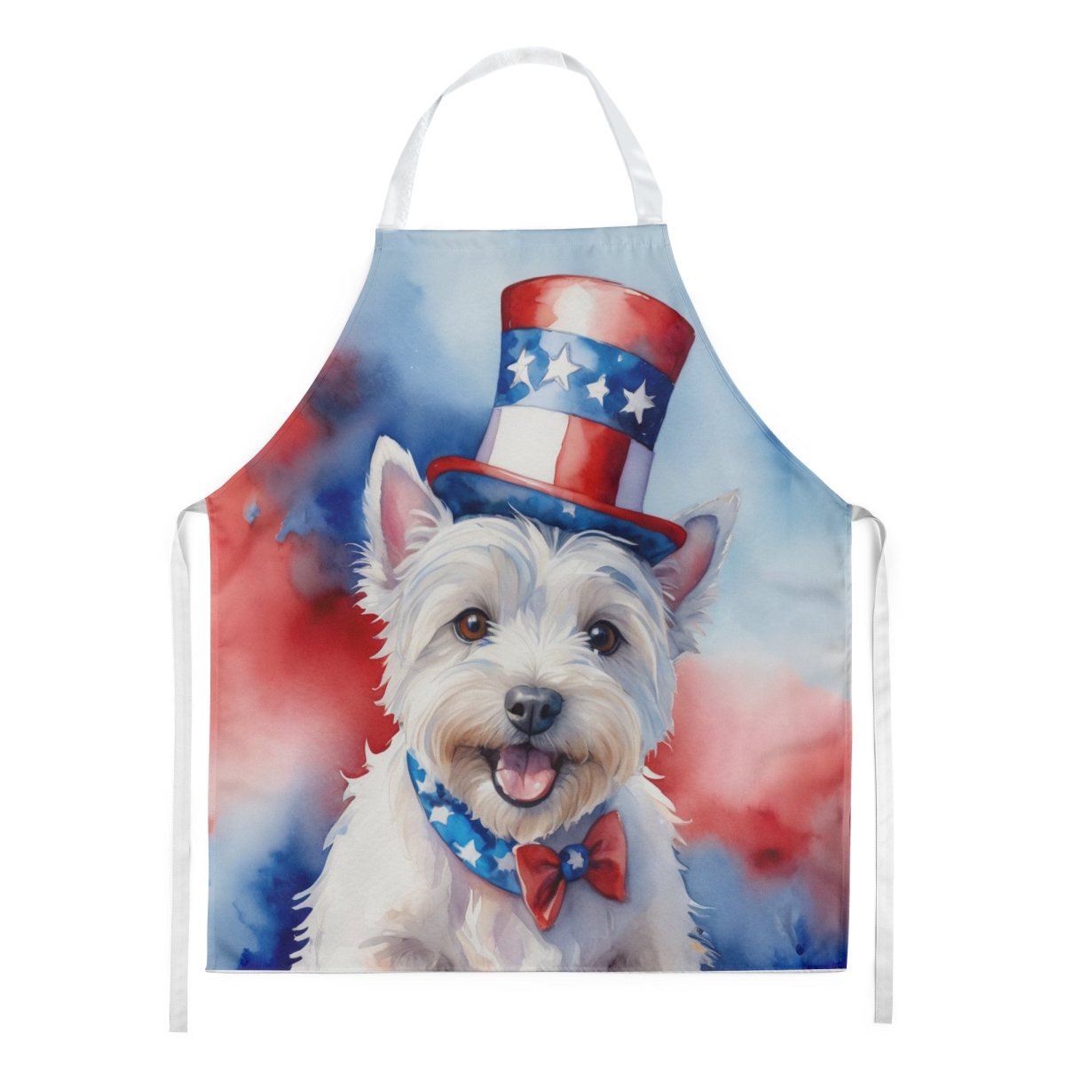 Picture of Carolines Treasures DAC5818APRON 30 x 27 in. Westie Patriotic American Apron