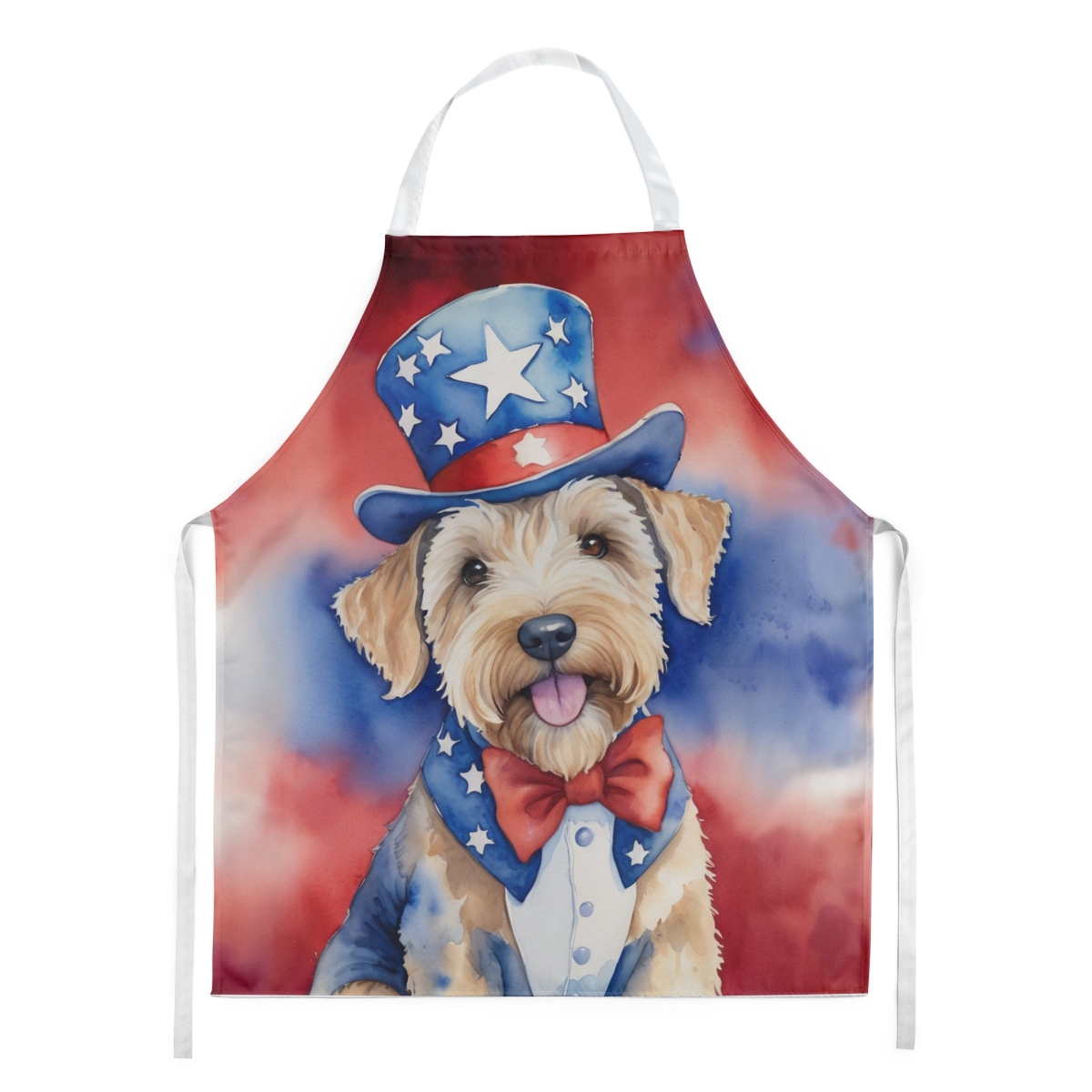 Picture of Carolines Treasures DAC5819APRON 30 x 27 in. Wheaten Terrier Patriotic American Apron
