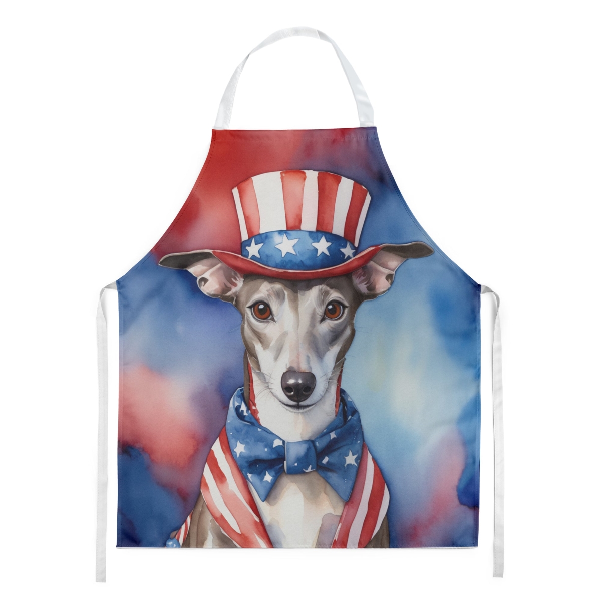 Picture of Carolines Treasures DAC5820APRON 30 x 27 in. Whippet Patriotic American Apron