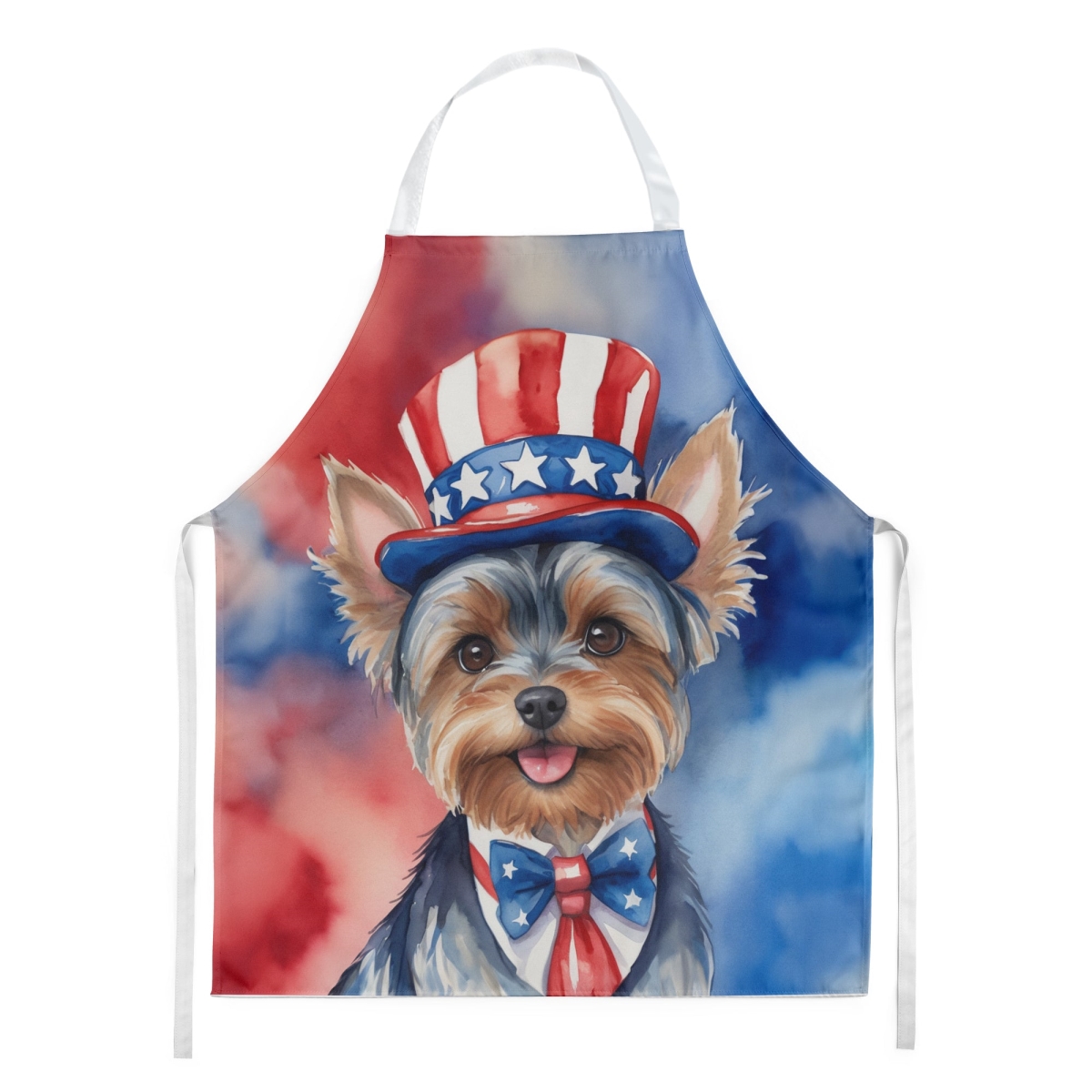 Picture of Carolines Treasures DAC5823APRON 30 x 27 in. Yorkshire Terrier Patriotic American Apron