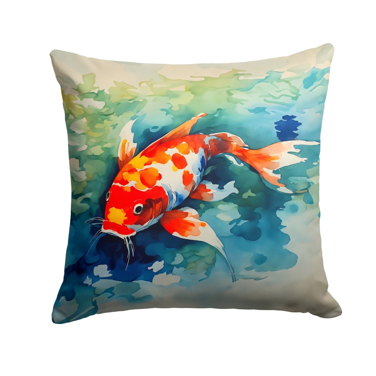 DAC2794PW1818 18 x 18 in. Koi Fish Throw Pillow