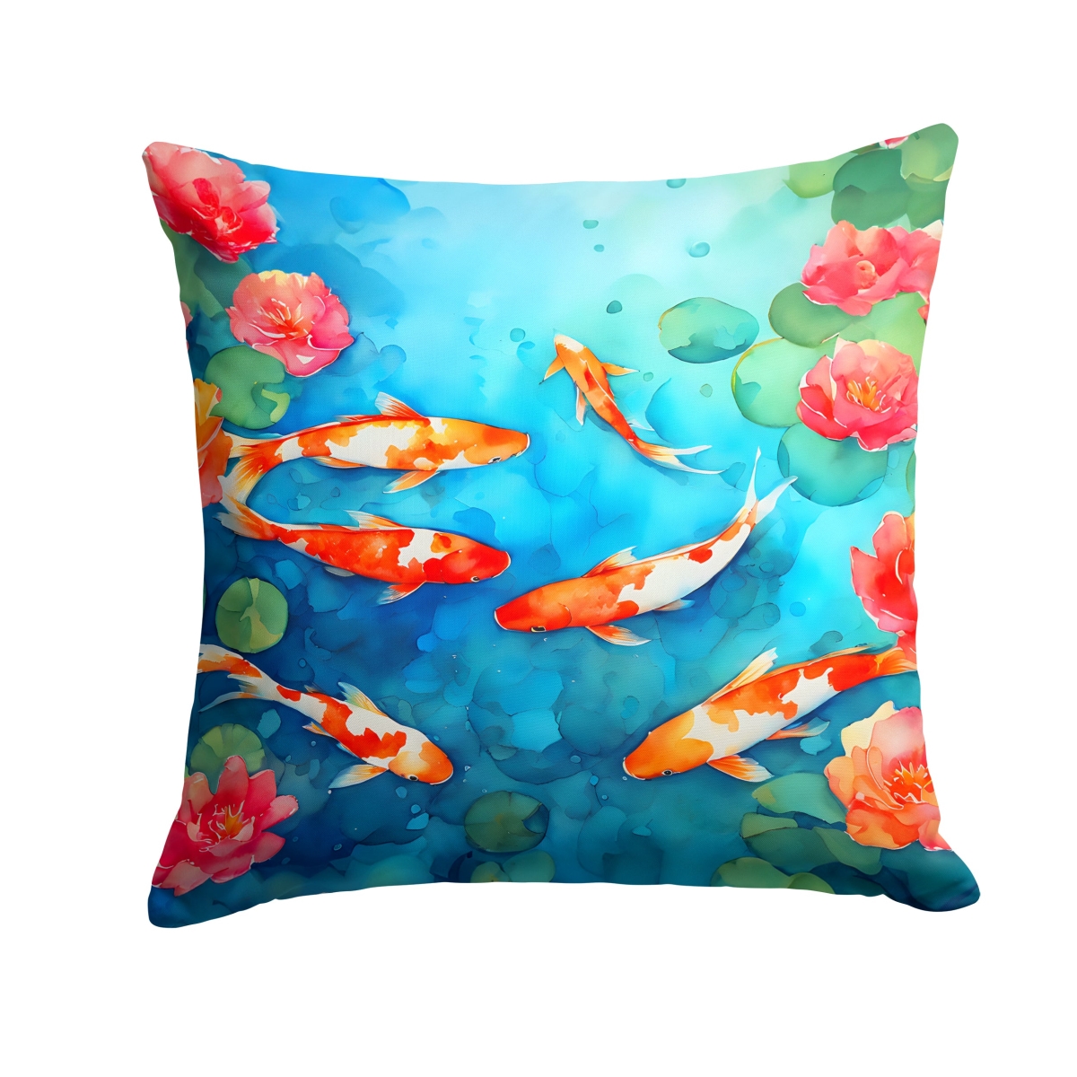 DAC2795PW1818 18 x 18 in. Koi Fish Throw Pillow