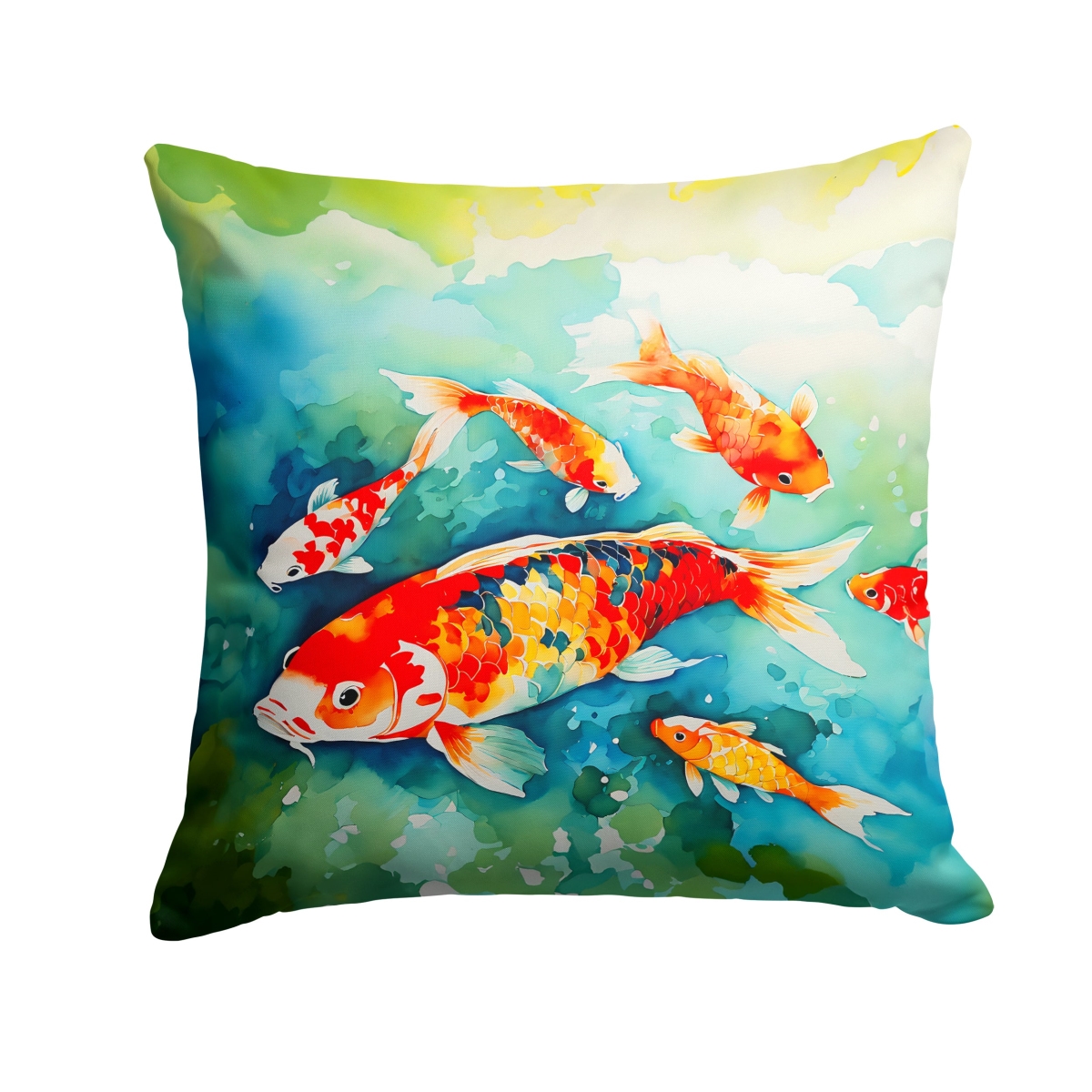 DAC2796PW1818 18 x 18 in. Koi Fish Throw Pillow