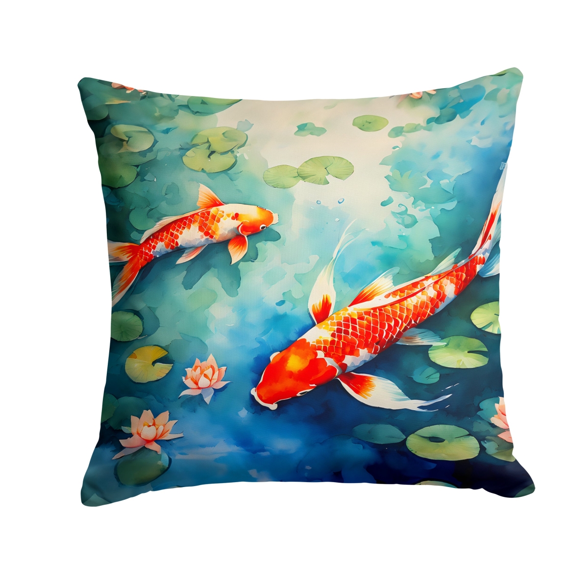 DAC2798PW1818 18 x 18 in. Koi Fish Throw Pillow