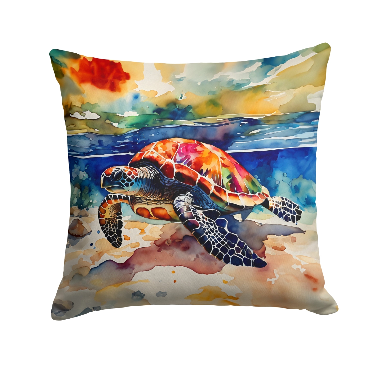 DAC2806PW1818 18 x 18 in. Loggerhead Sea Turtle Throw Pillow