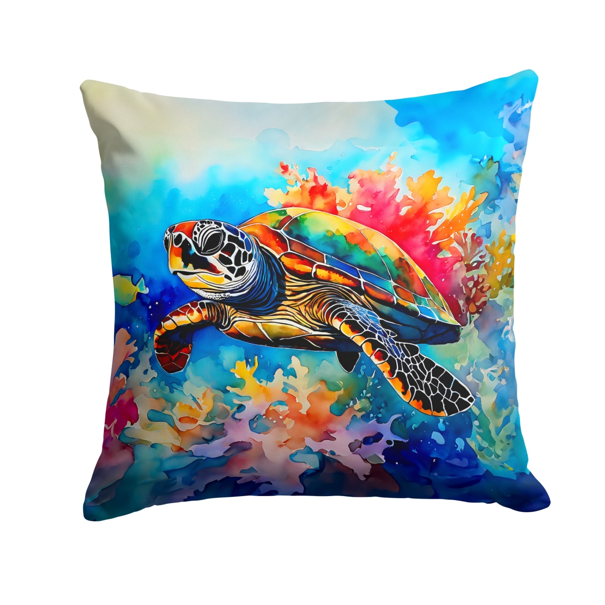 DAC2807PW1818 18 x 18 in. Loggerhead Sea Turtle Throw Pillow