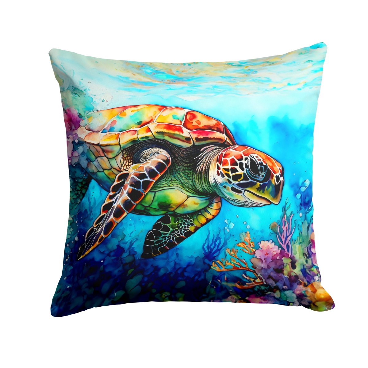 DAC2809PW1818 18 x 18 in. Loggerhead Sea Turtle Throw Pillow