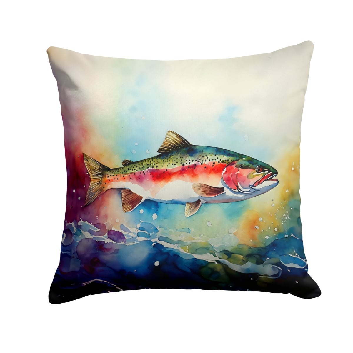 DAC2815PW1818 18 x 18 in. Rainbow Trout Throw Pillow