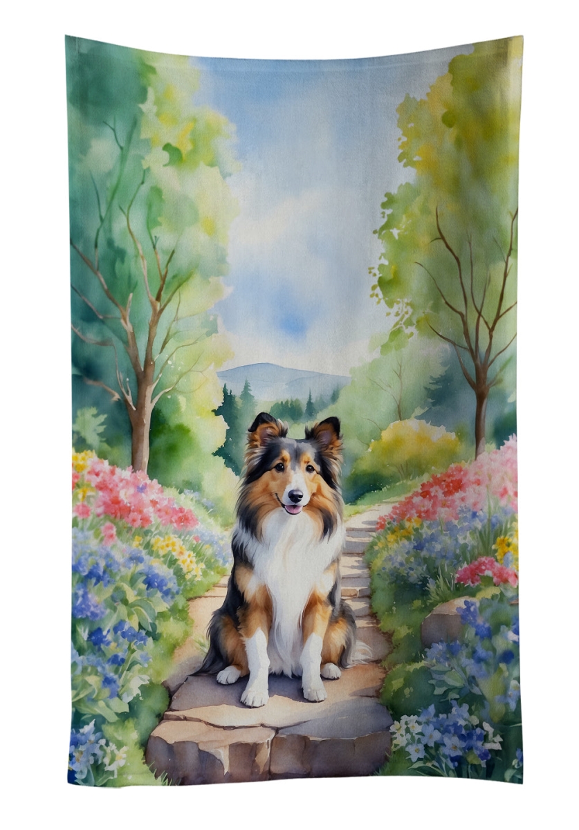 DAC6714KTWL 25 x 15 in. Sheltie Spring Path Kitchen Towel