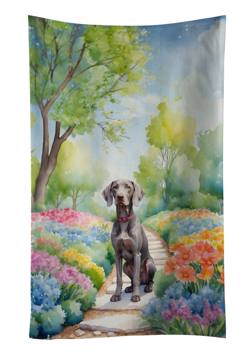 DAC6728KTWL 25 x 15 in. Weimaraner Spring Path Kitchen Towel