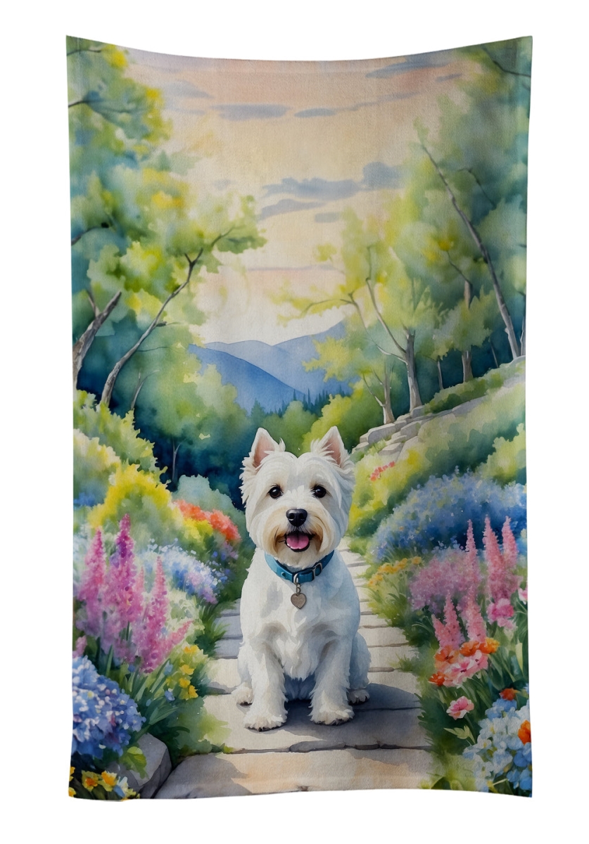 DAC6731KTWL 25 x 15 in. Westie Spring Path Kitchen Towel