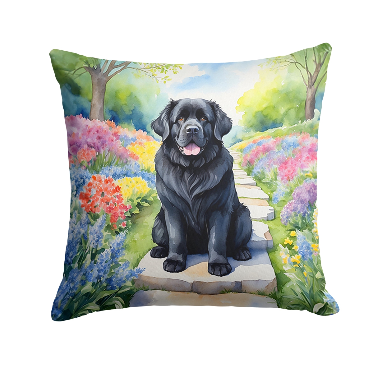 DAC6675PW1414 14 x 14 in. foundland Spring Path Throw Pillow