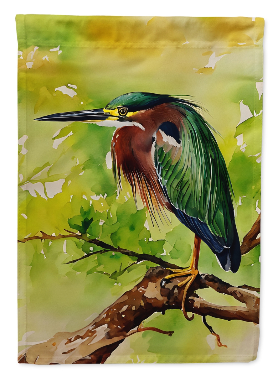 DAC3228GF 15.5 x 11.25 in. Green Heron Garden Flag