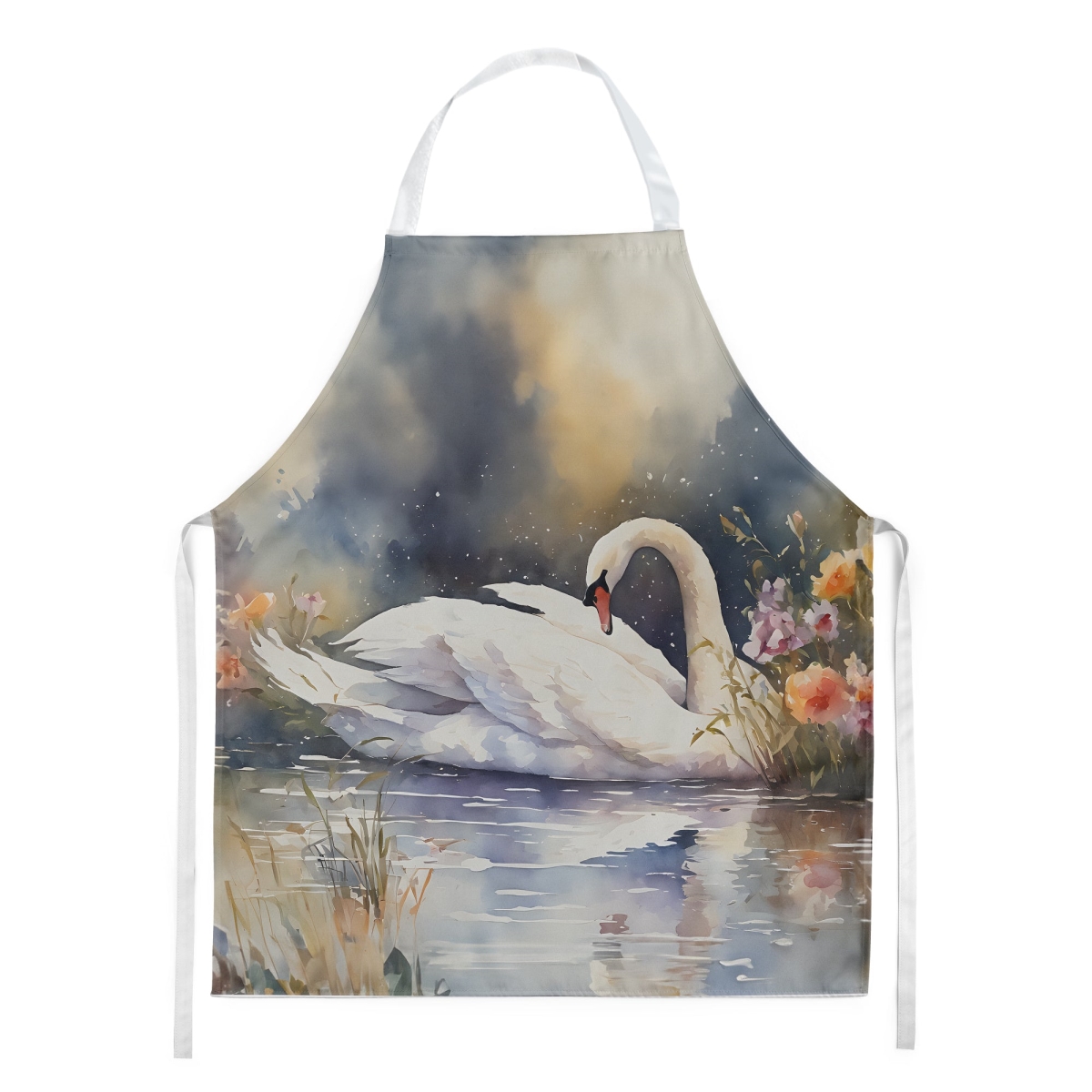 Picture of Carolines Treasures DAC3273APRON 30 x 27 in. Swan Kitchen Apron