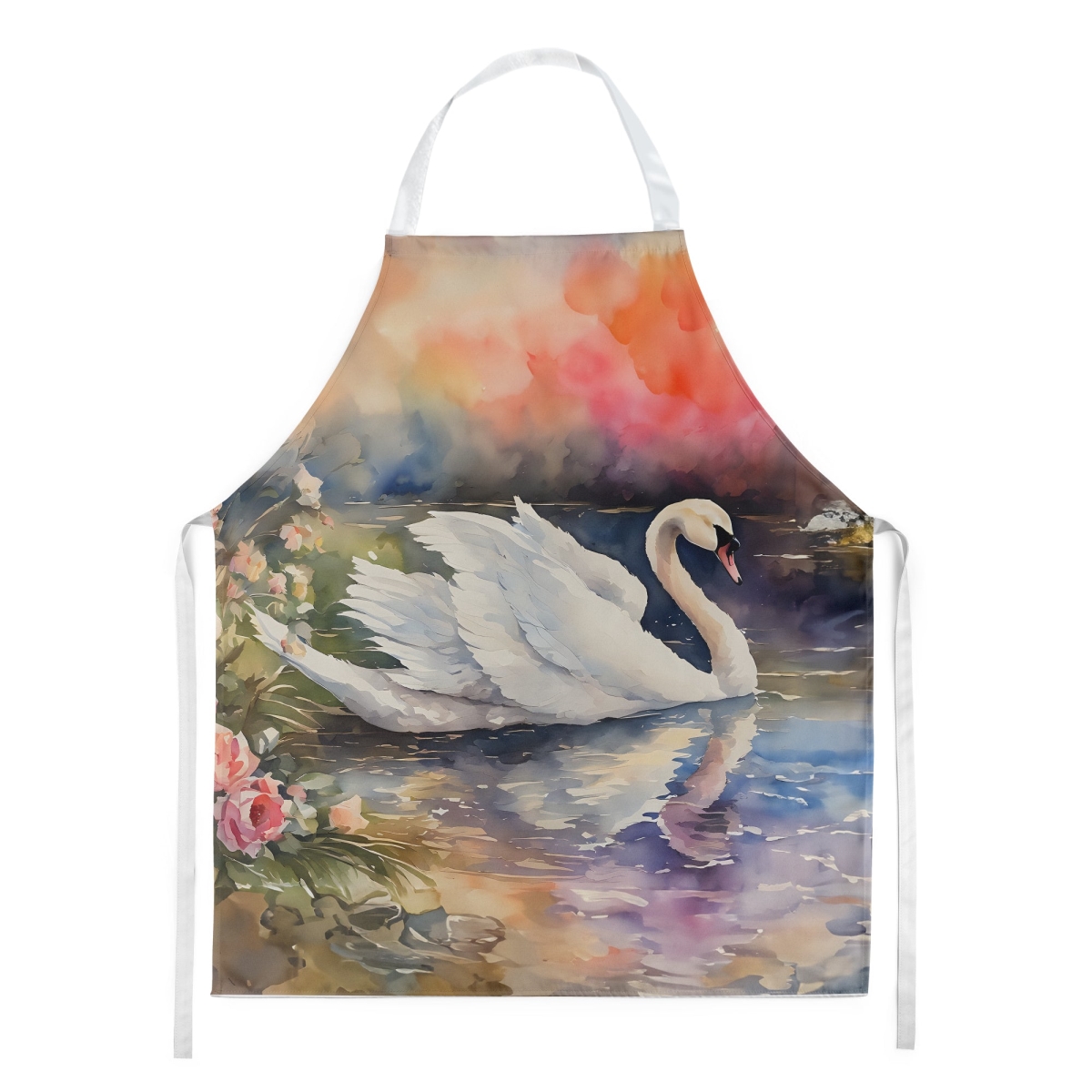 Picture of Carolines Treasures DAC3274APRON 30 x 27 in. Swan Kitchen Apron