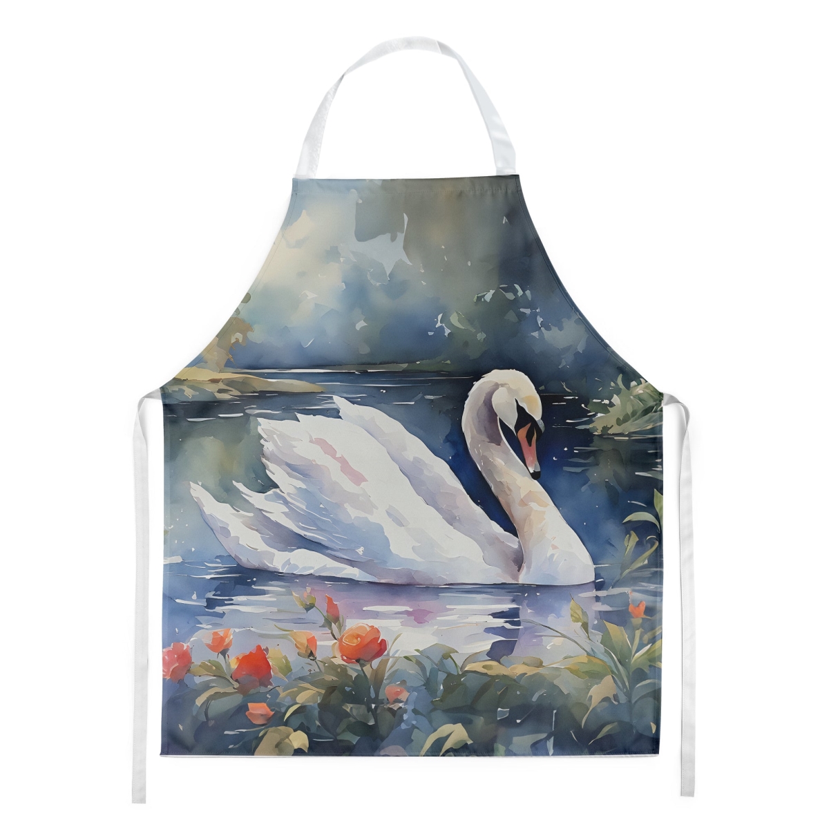 Picture of Carolines Treasures DAC3275APRON 30 x 27 in. Swan Kitchen Apron