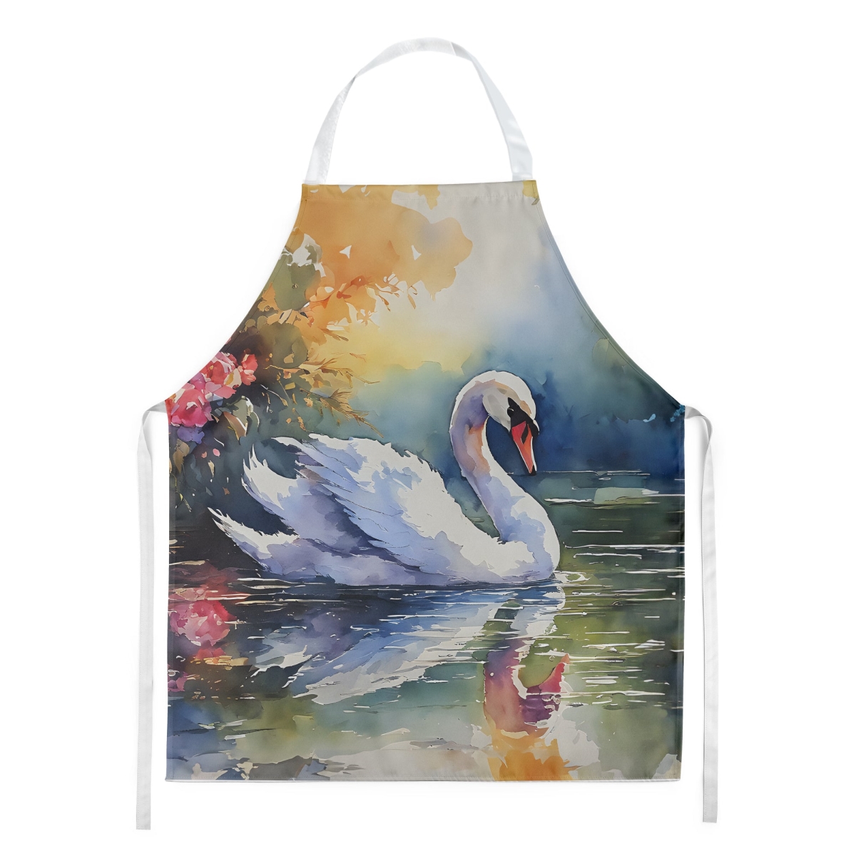 Picture of Carolines Treasures DAC3277APRON 30 x 27 in. Swan Kitchen Apron