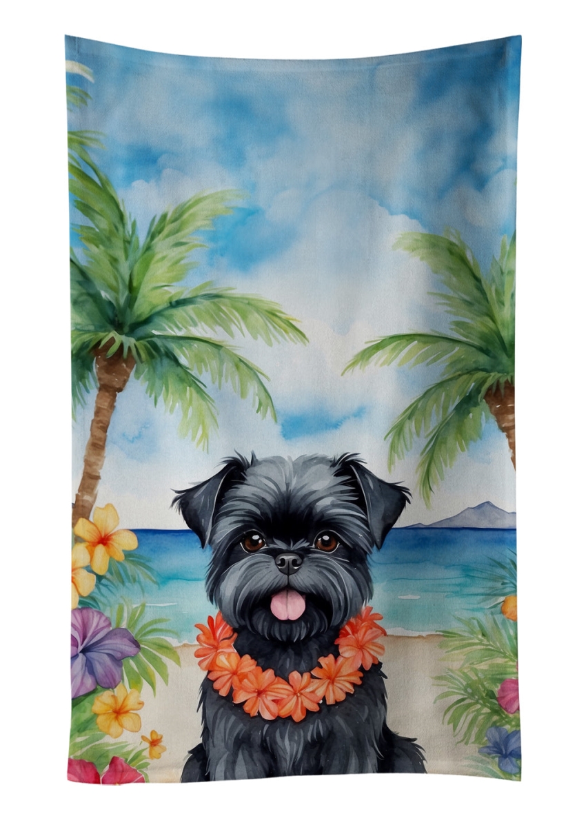 DAC6345KTWL 25 x 15 in. Affenpinscher Luau Kitchen Towel