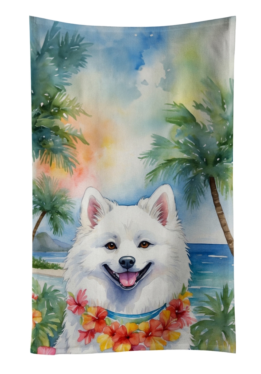 DAC6352KTWL 25 x 15 in. American Eskimo Luau Kitchen Towel