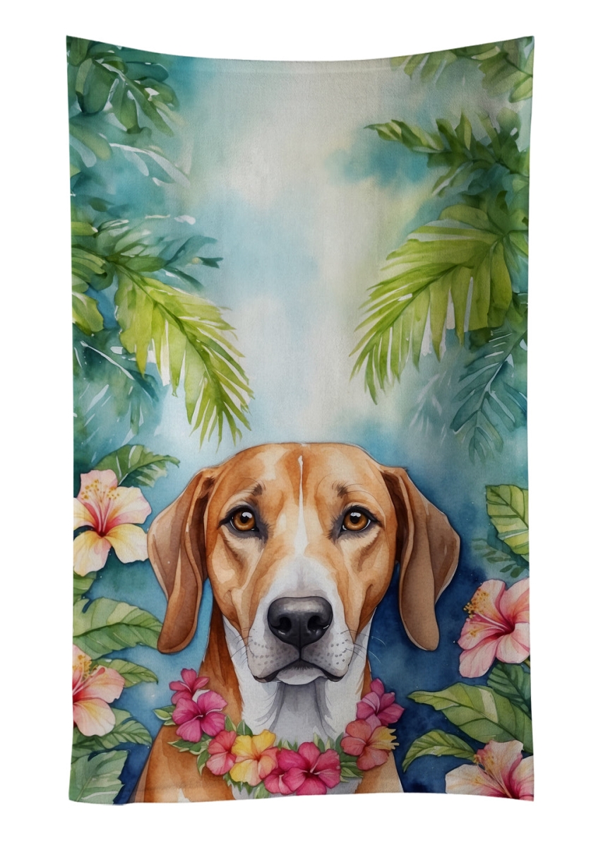 DAC6353KTWL 25 x 15 in. American Foxhound Luau Kitchen Towel