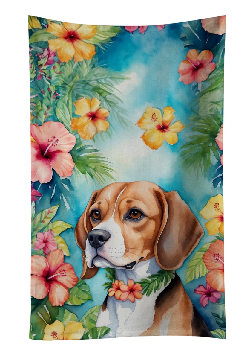 DAC6363KTWL 25 x 15 in. Beagle Luau Kitchen Towel