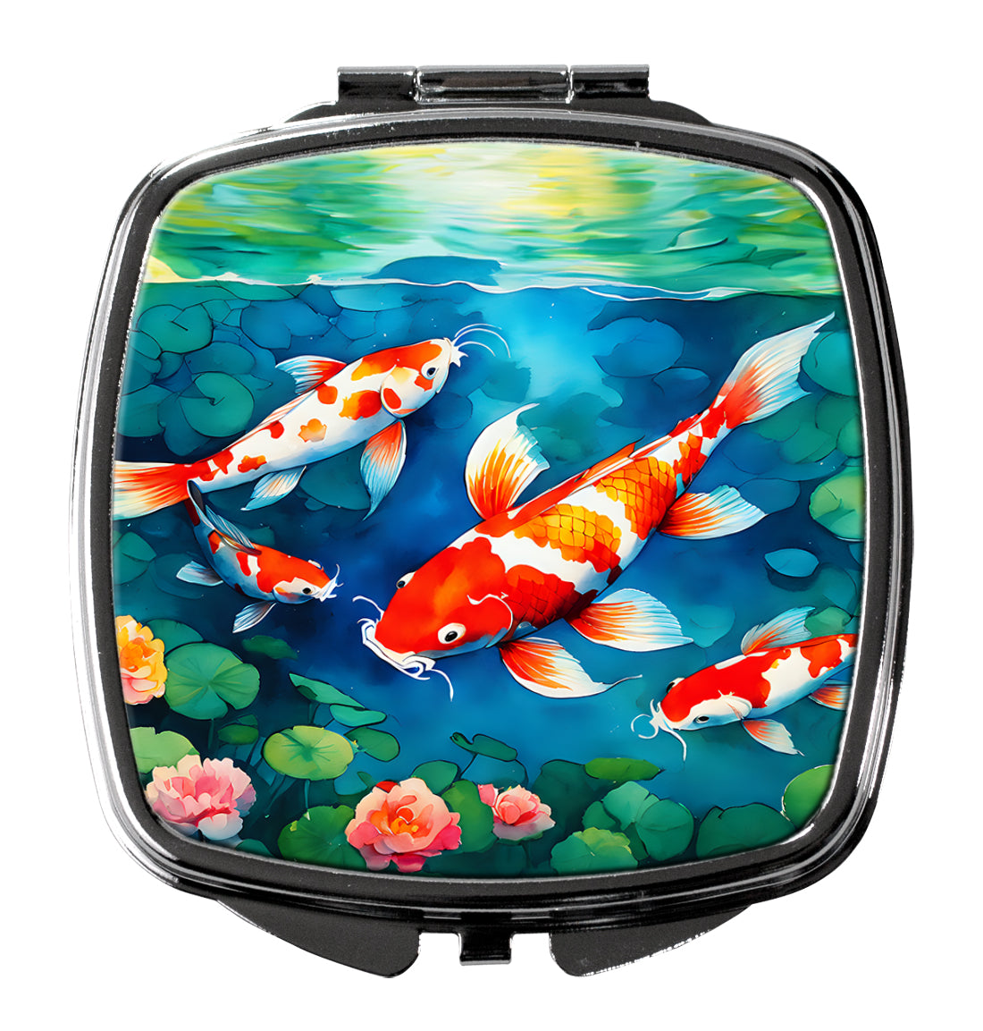 DAC2797SCM 3 x 2.75 in. Koi Fish Compact Mirror