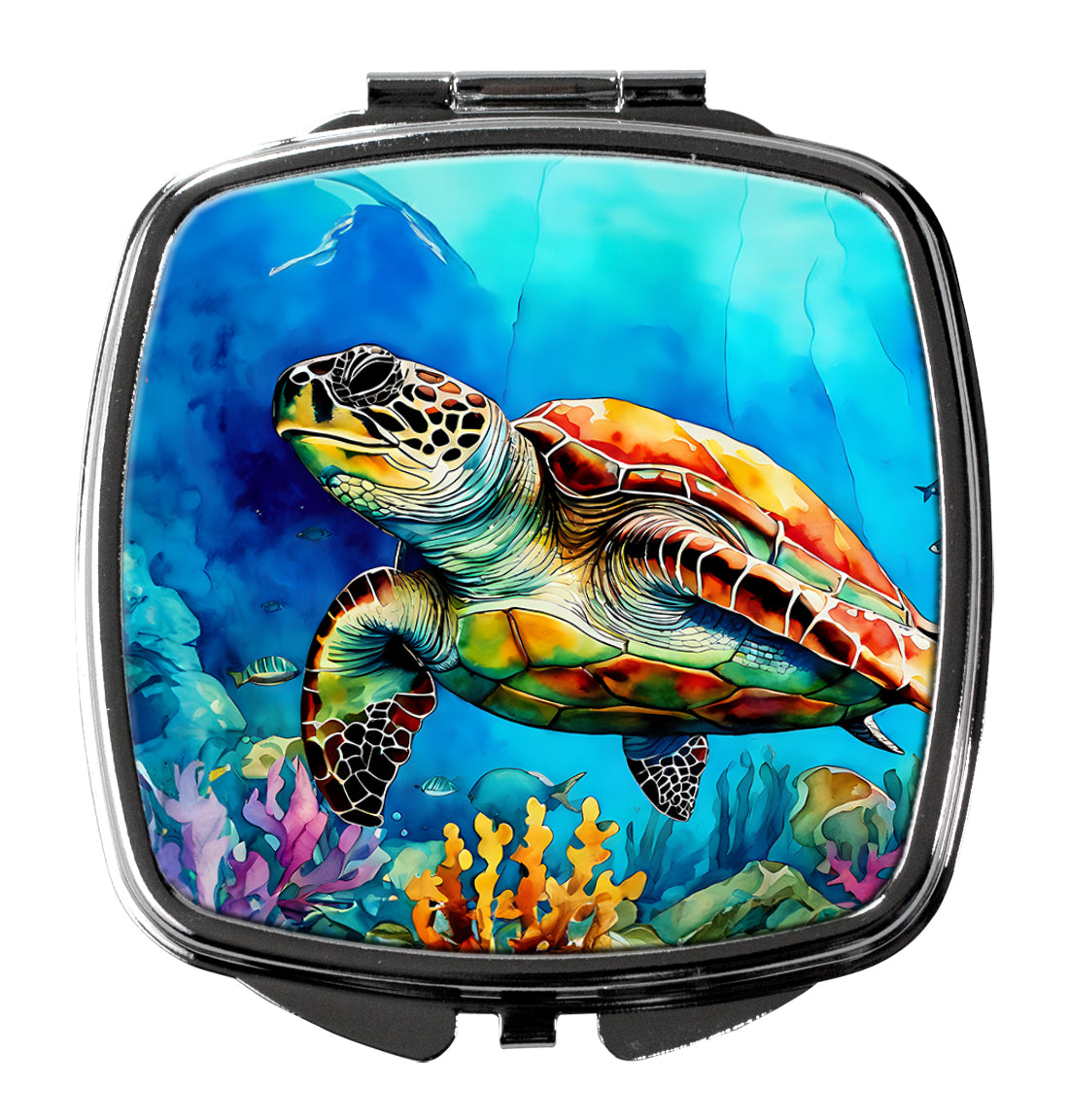 DAC2805SCM 3 x 2.75 in. Loggerhead Sea Turtle Compact Mirror