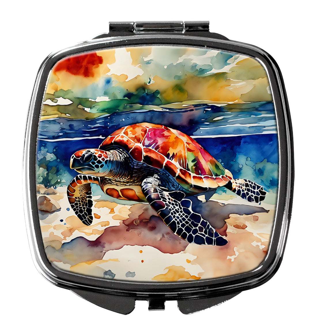 DAC2806SCM 3 x 2.75 in. Loggerhead Sea Turtle Compact Mirror