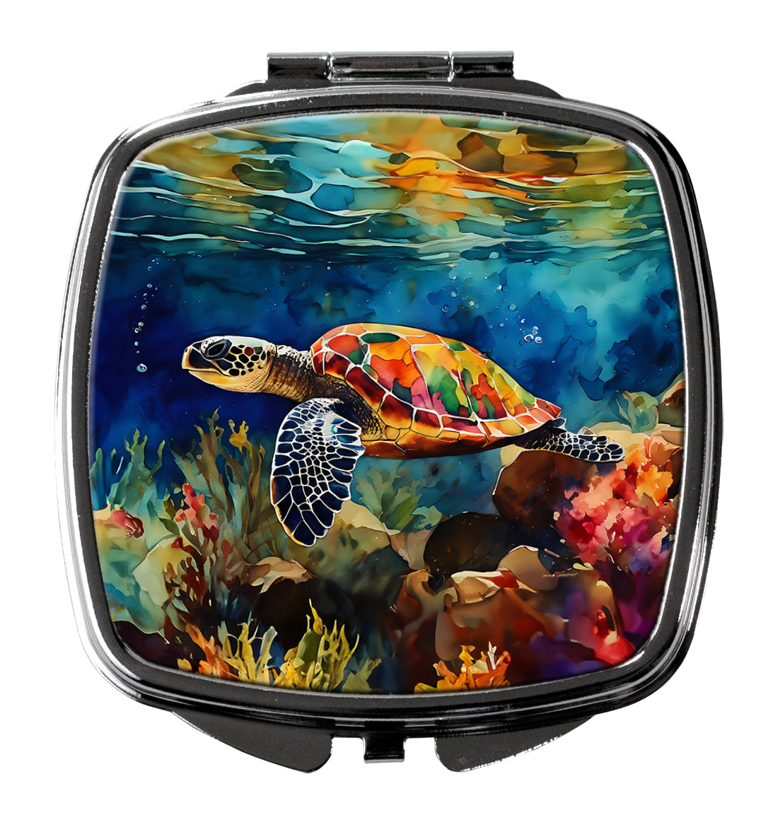 DAC2808SCM 3 x 2.75 in. Loggerhead Sea Turtle Compact Mirror
