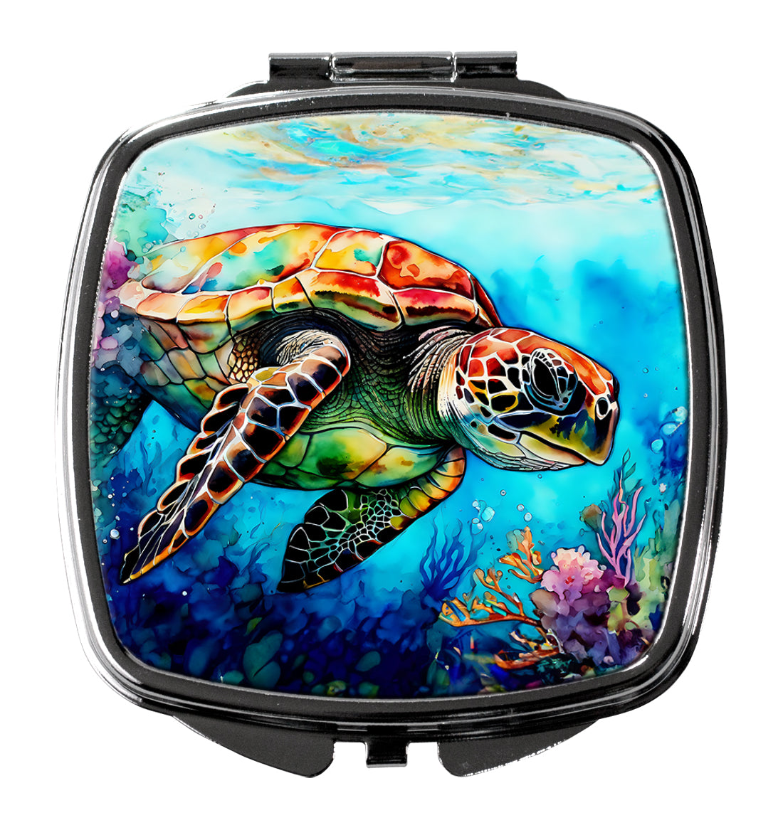 DAC2809SCM 3 x 2.75 in. Loggerhead Sea Turtle Compact Mirror