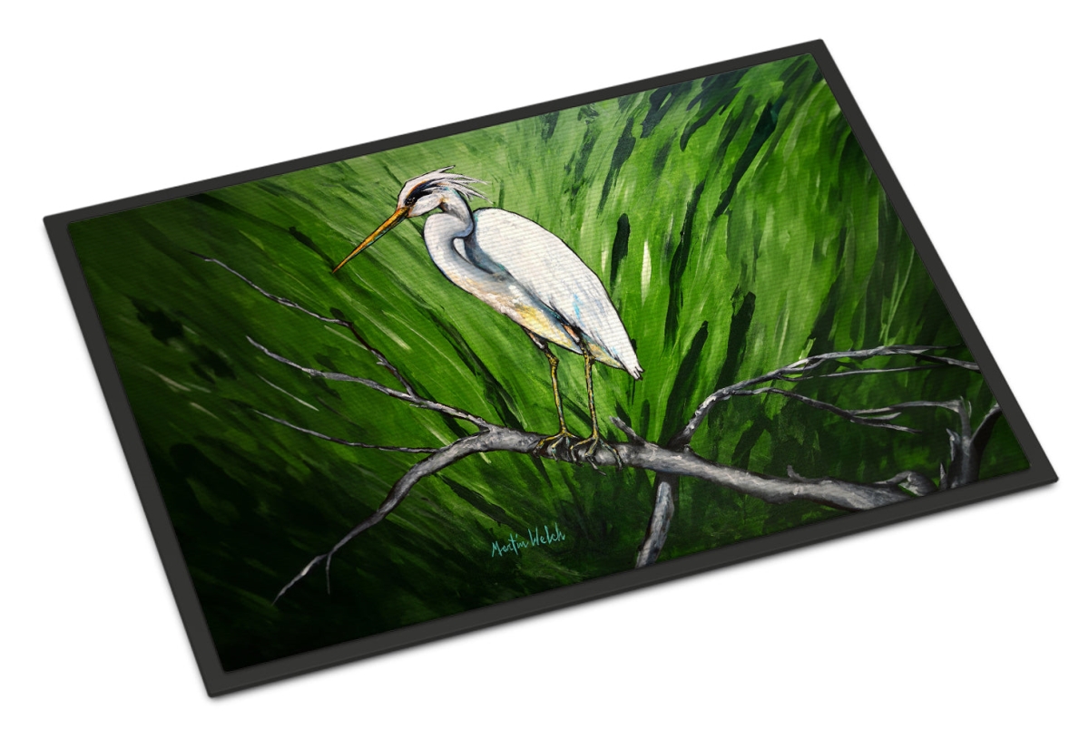 MW2105MAT 18 x 27 in. Heron on A Limb Doormat