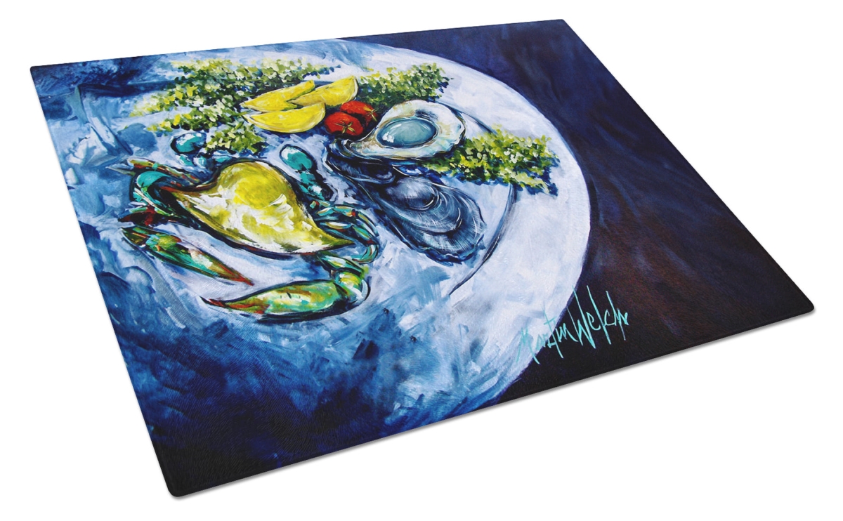 MW2108LCB 15 x 12 in. Oyster Plate Glass Cutting Board