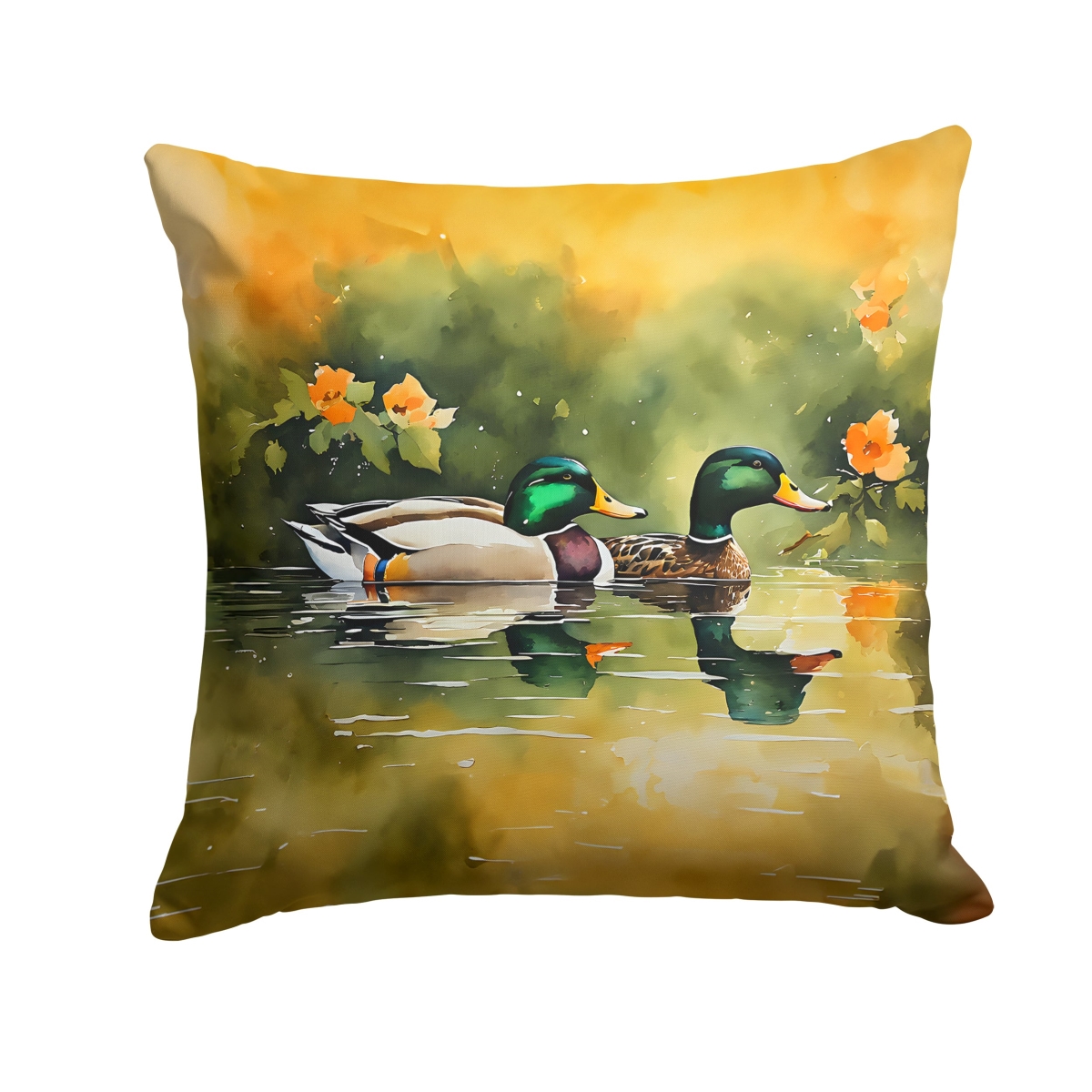 DAC3237PW1414 14 x 14 in. Mallard Throw Pillow