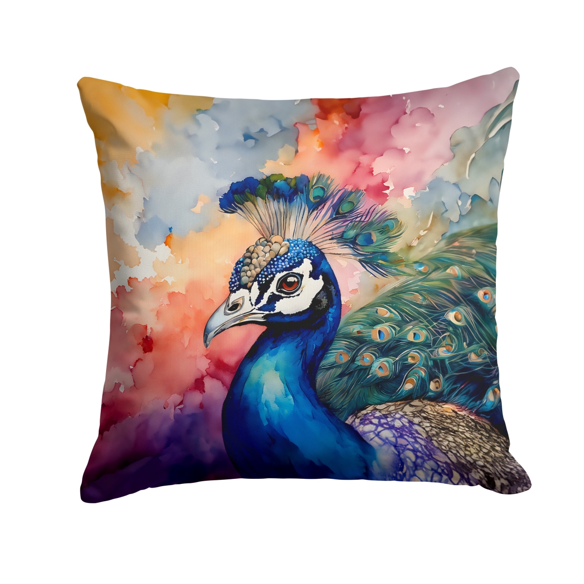 DAC3249PW1414 14 x 14 in. Peacock Throw Pillow