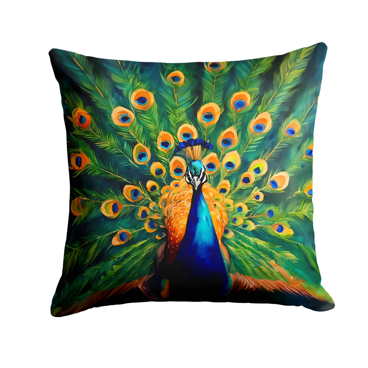 DAC3250PW1414 14 x 14 in. Peacock Throw Pillow