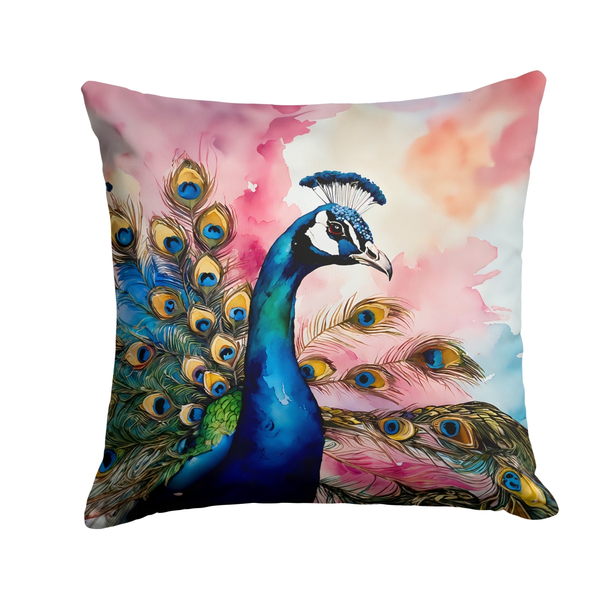 DAC3258PW1414 14 x 14 in. Peacock Throw Pillow