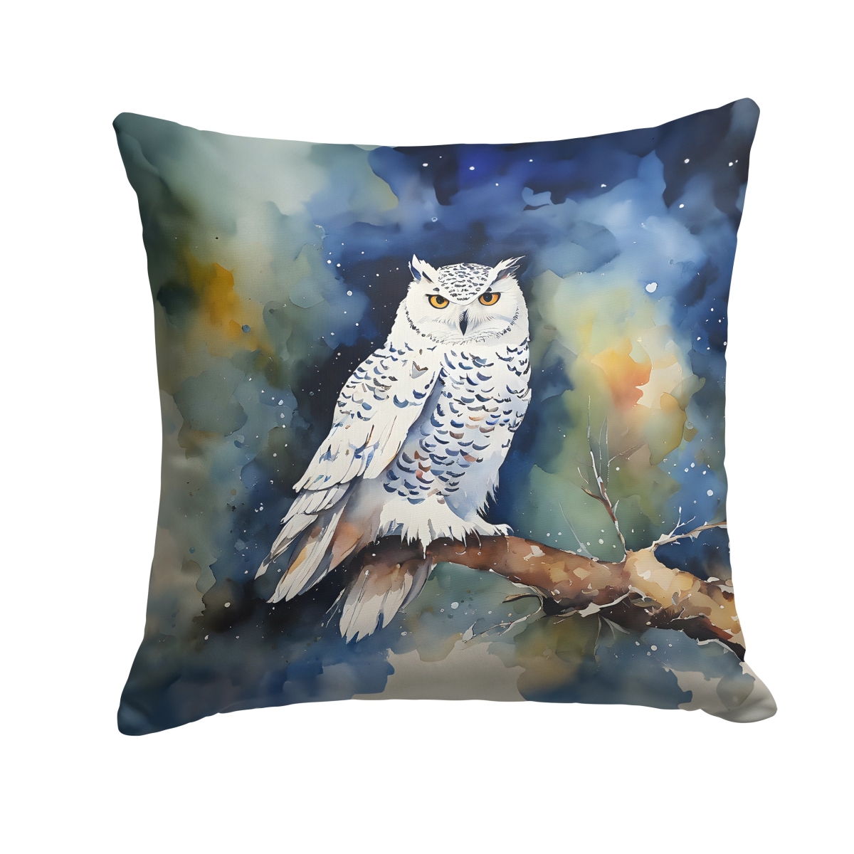 DAC3266PW1414 14 x 14 in. Snowy Owl Throw Pillow